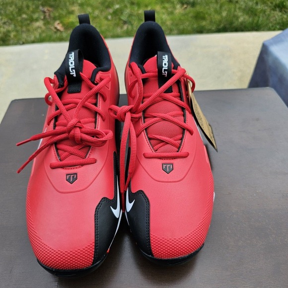 Nike Force Trout 9 Keystone Red White Baseball Cleats FB9728-600 Mens Size 11.5‎ - Picture 2 of 12
